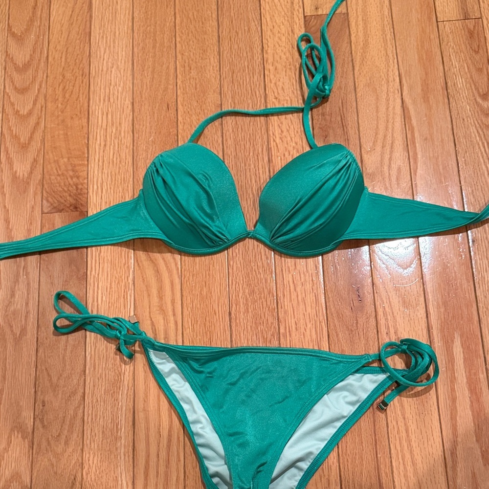 Victorias Secret Emerald Green Bikini Set